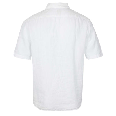 BOSS Rash 2 Short Sleeve Linen Shirt in White Back