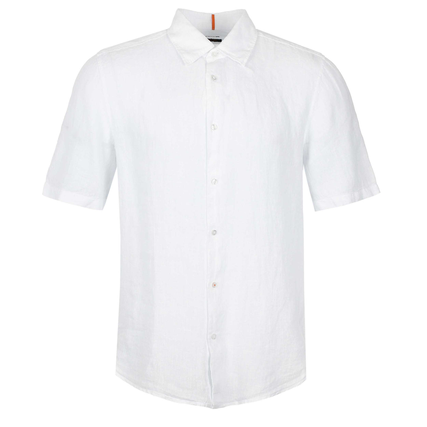BOSS Rash 2 Short Sleeve Linen Shirt in White