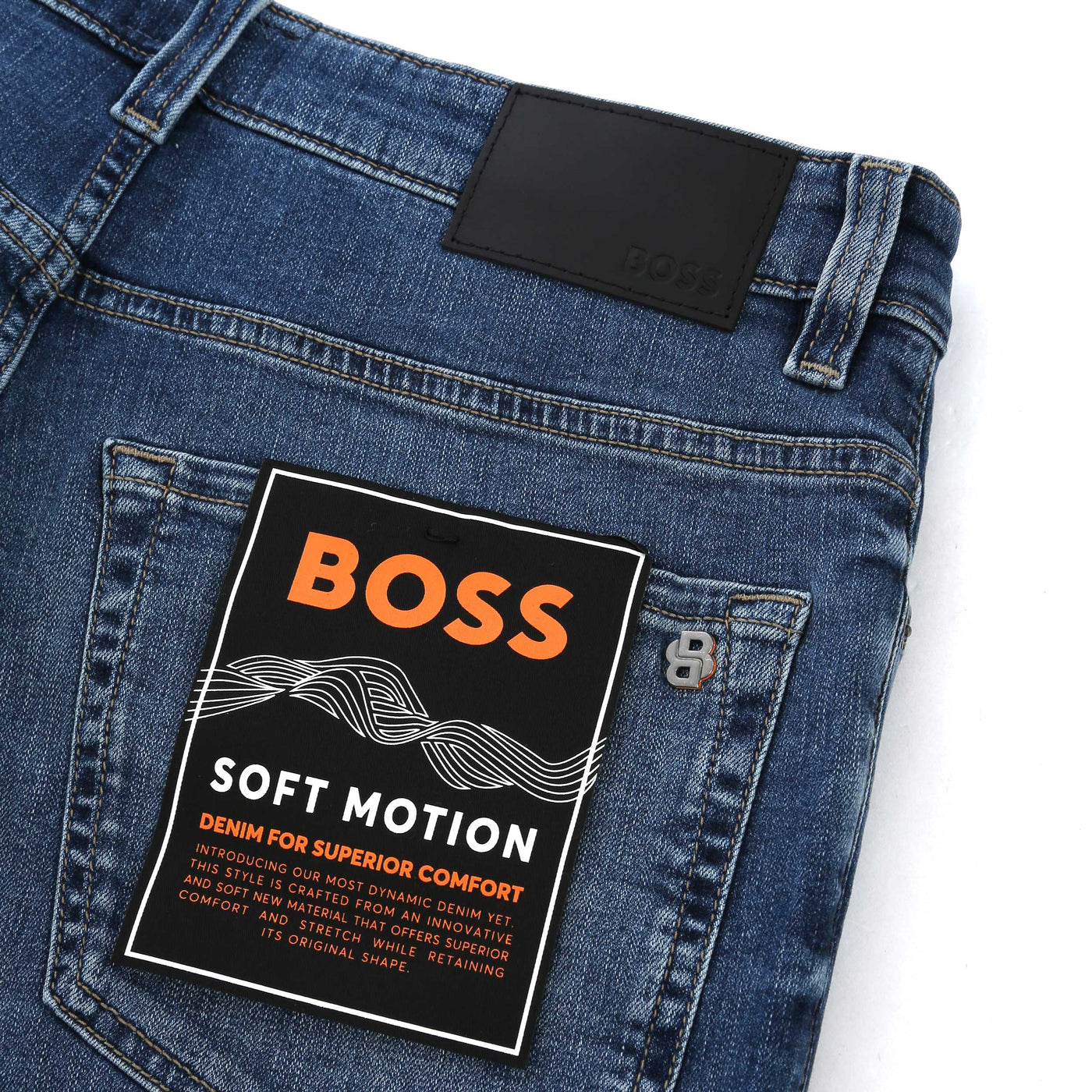 BOSS Re Maine BO Jean in Mid Blue Logo