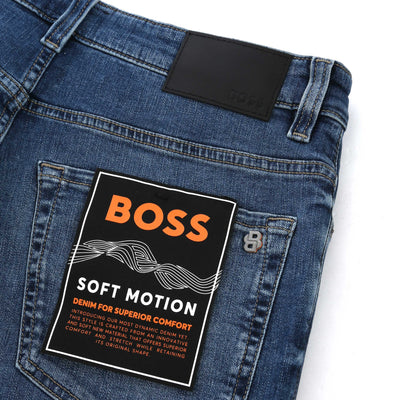BOSS Re Maine BO Jean in Mid Blue Logo