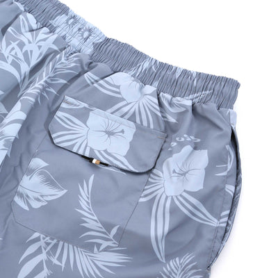 BOSS Reev Swim Short in Silver Seat Pocket