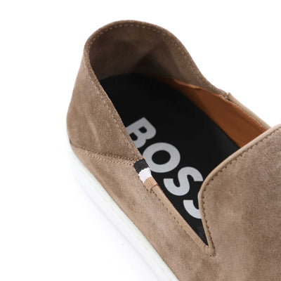 BOSS Rey Slon sd Shoe in Medium Beige Logo Tab