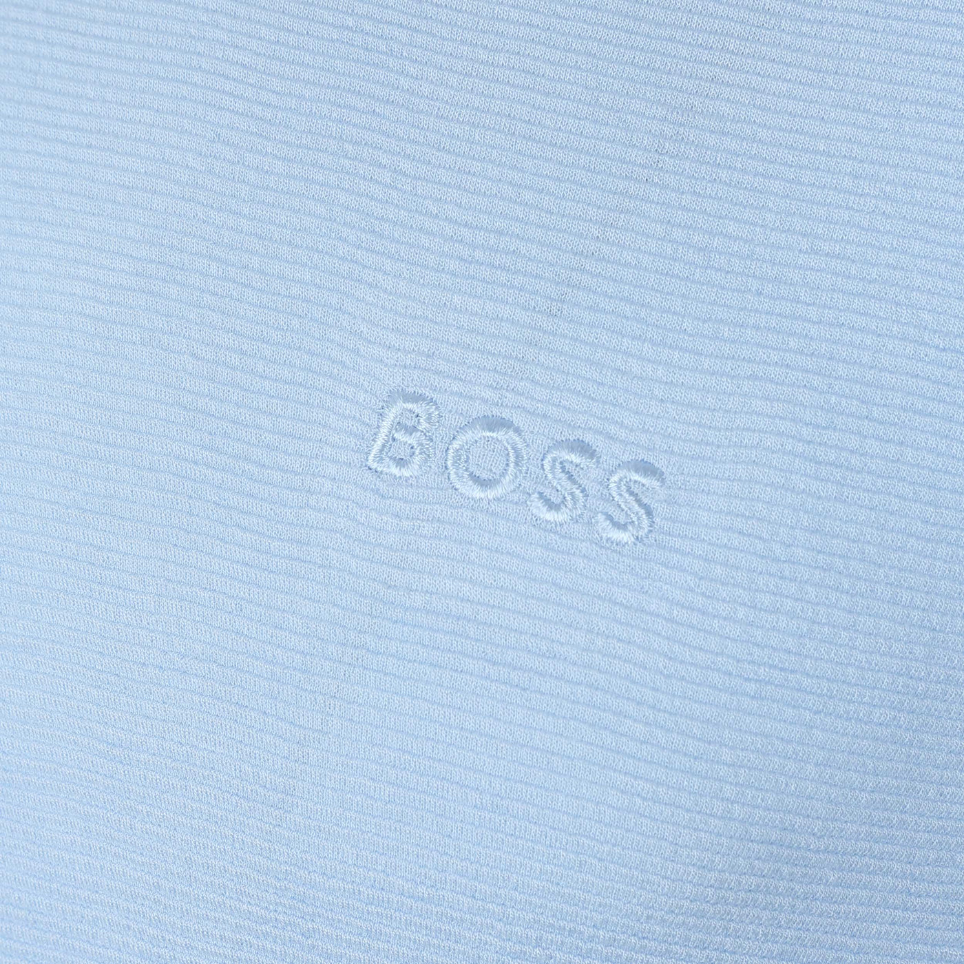 BOSS Rib T-Shirt in Sky Blue Logo