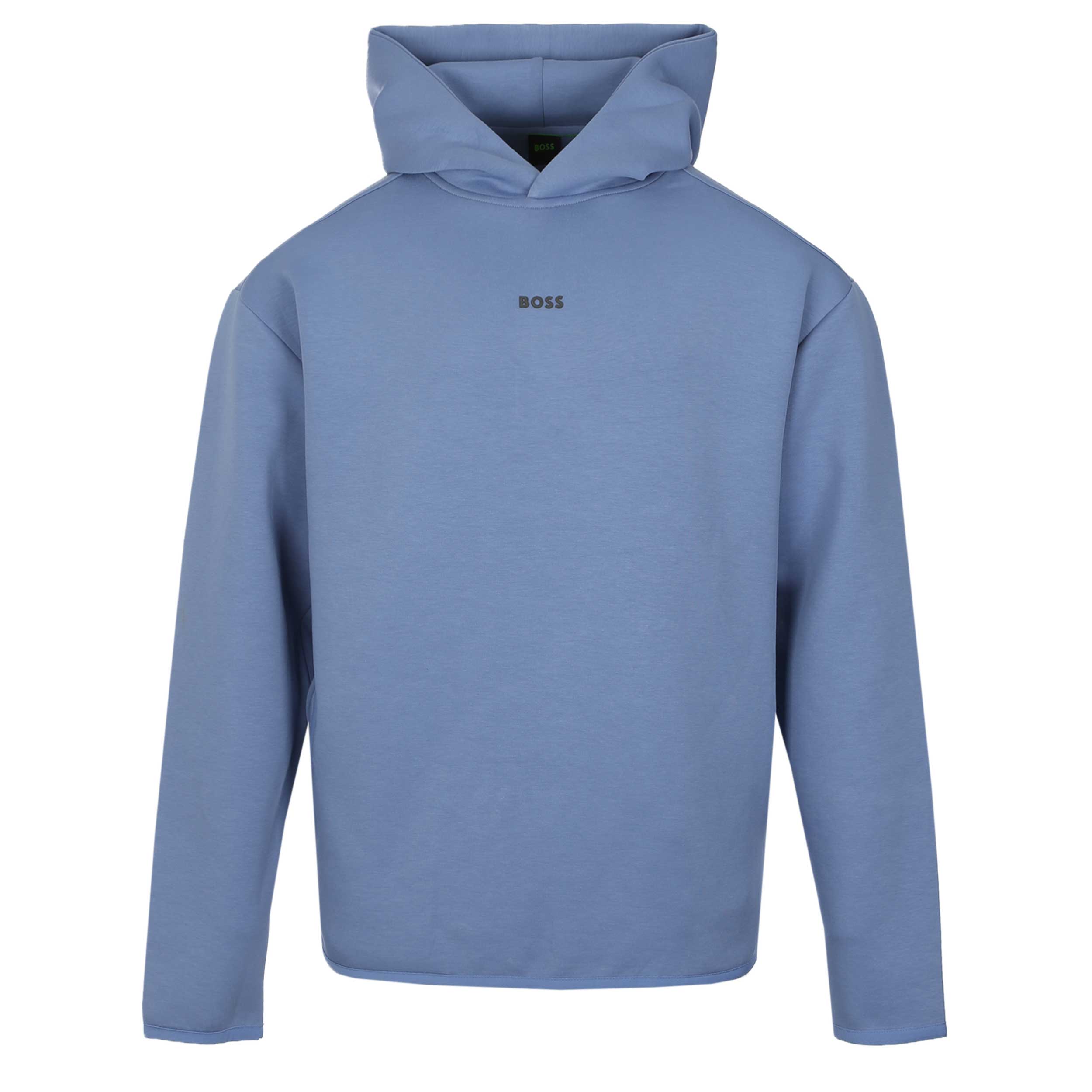 BOSS SW Globe Hood Sweat Top in Light Pastel Blue