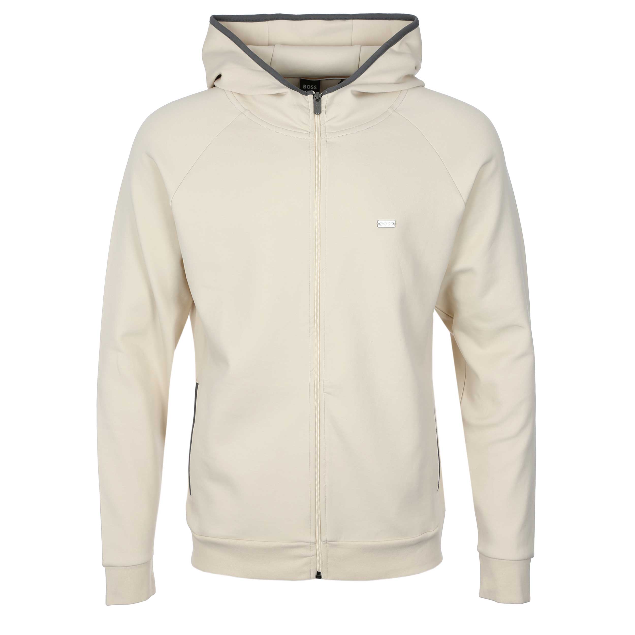 BOSS Sense Hooded Sweatshirt in Open White