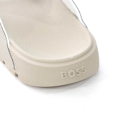BOSS Surfley Sand dmpr N Sandal in Light Beige Logo