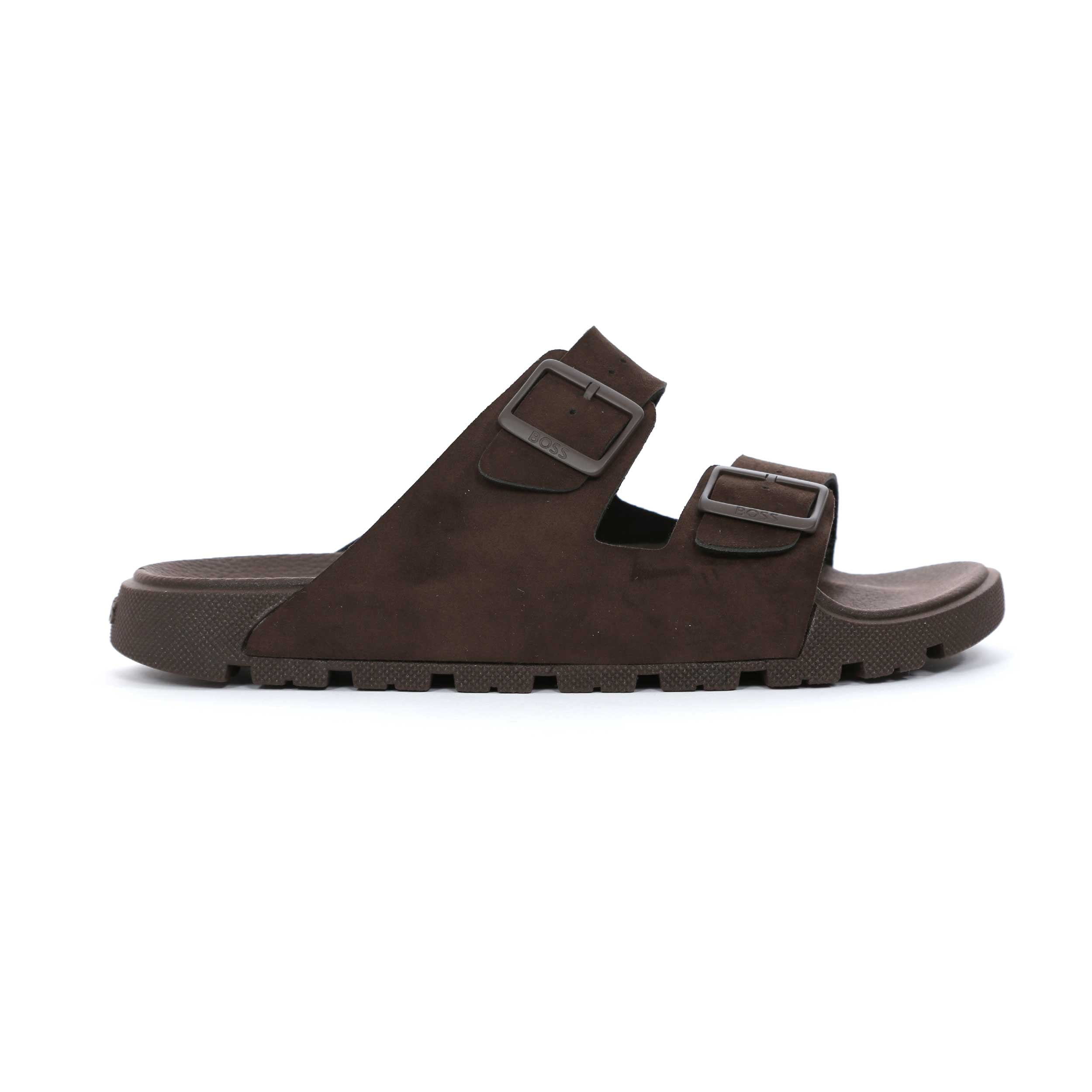 BOSS Surfley Sand mf Sandal in Dark Brown