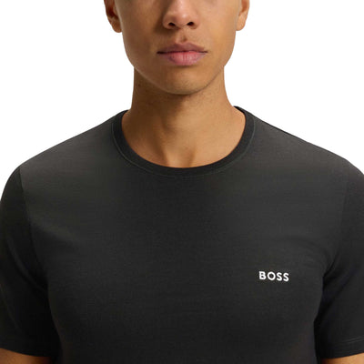 BOSS T-Shirt RN 3P Classic T-Shirt in Black, Charcoal & Khaki Logo