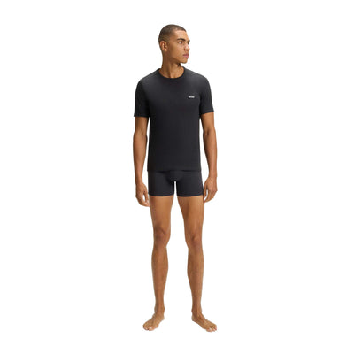 BOSS T-Shirt RN 3P Classic T-Shirt in Black, Charcoal & Khaki Model Front