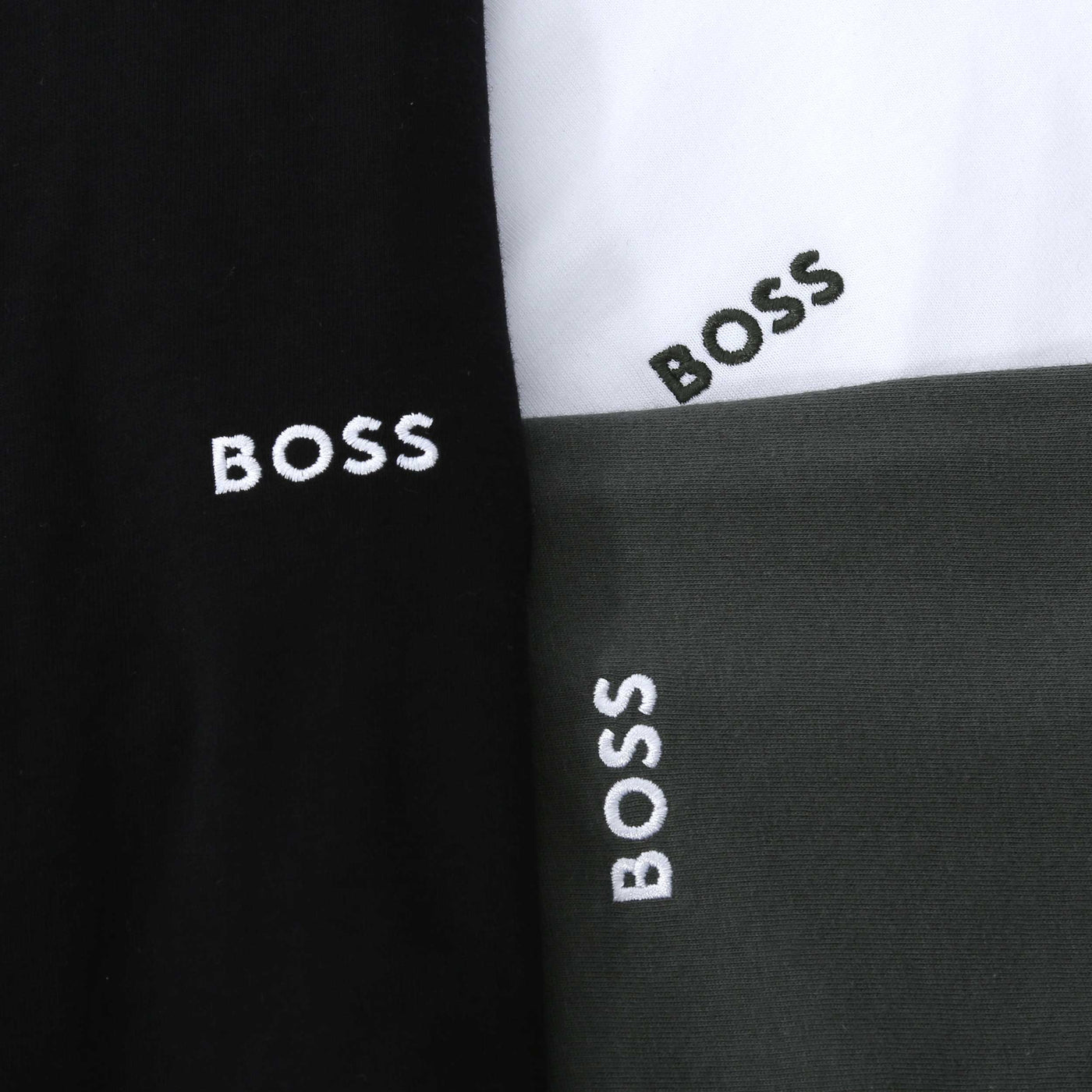 BOSS TShirtRN 3P Classic T-Shirt in Black, White & Grey logo