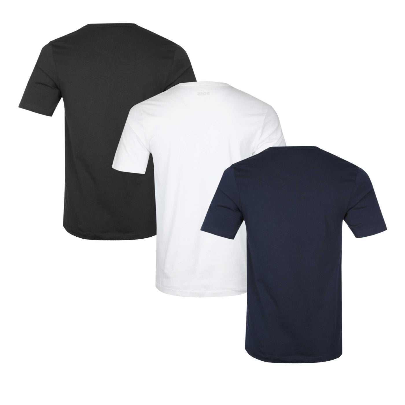 BOSS TShirtRN 3P Classic T-Shirt in Black, White & Navy Back