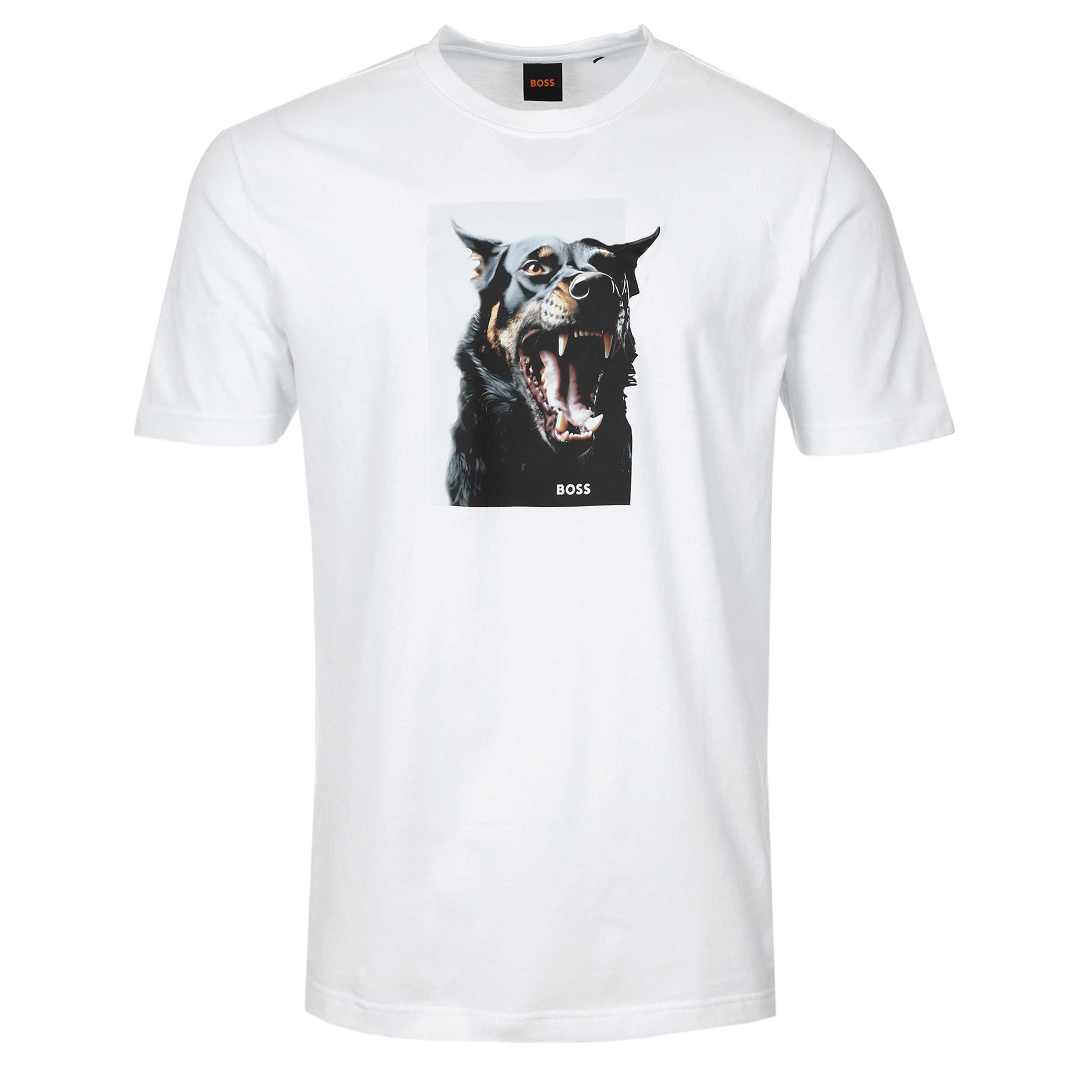 BOSS Te Dobermann T Shirt in White