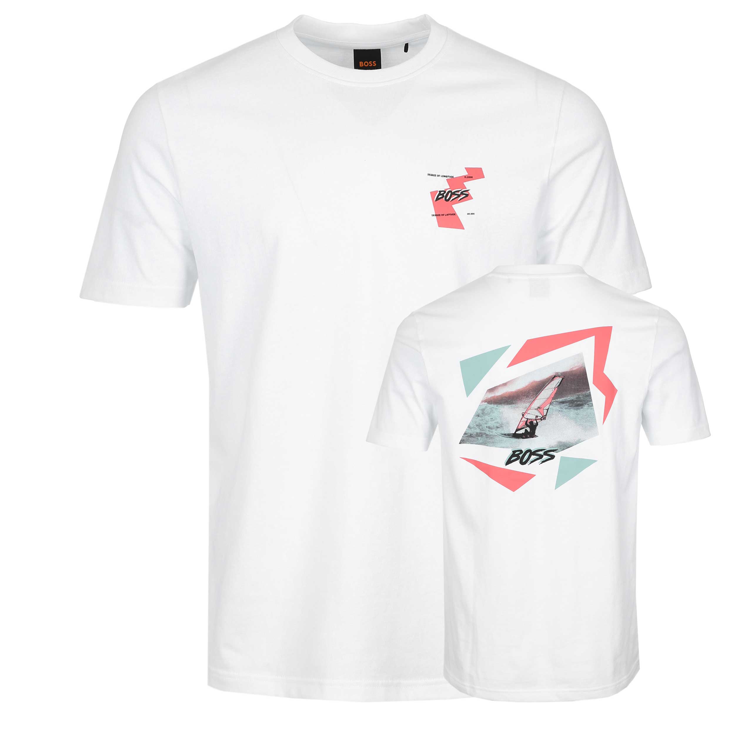 BOSS Te Movement T Shirt in White