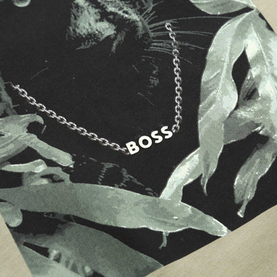 BOSS Te_Animali T-Shirt in Sage Logo
