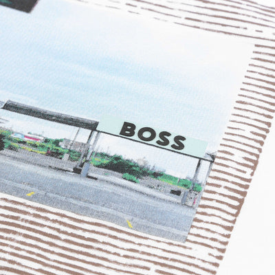 BOSS Te_ontheway T-Shirt in White Logo