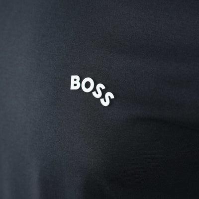 BOSS Tee Curved T-Shirt in Navy Logo