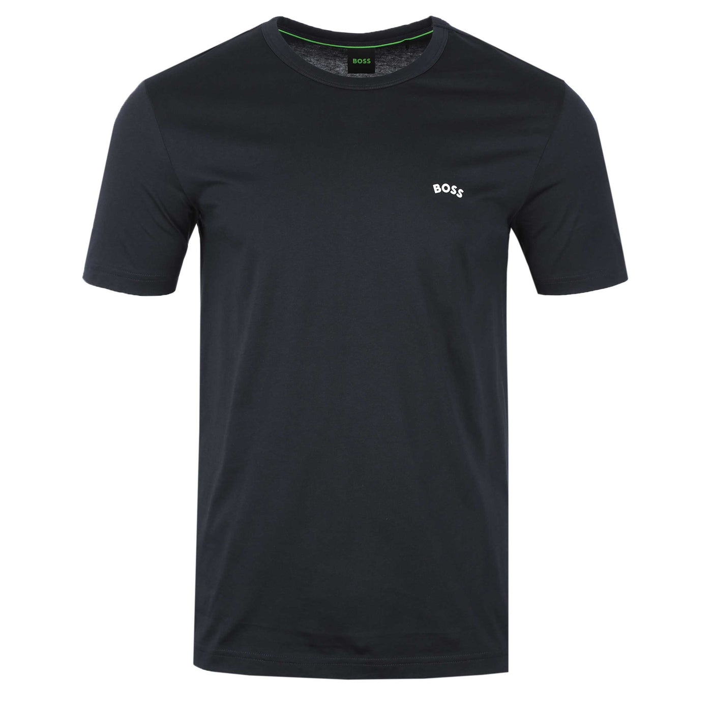 BOSS Tee Curved T-Shirt in Navy