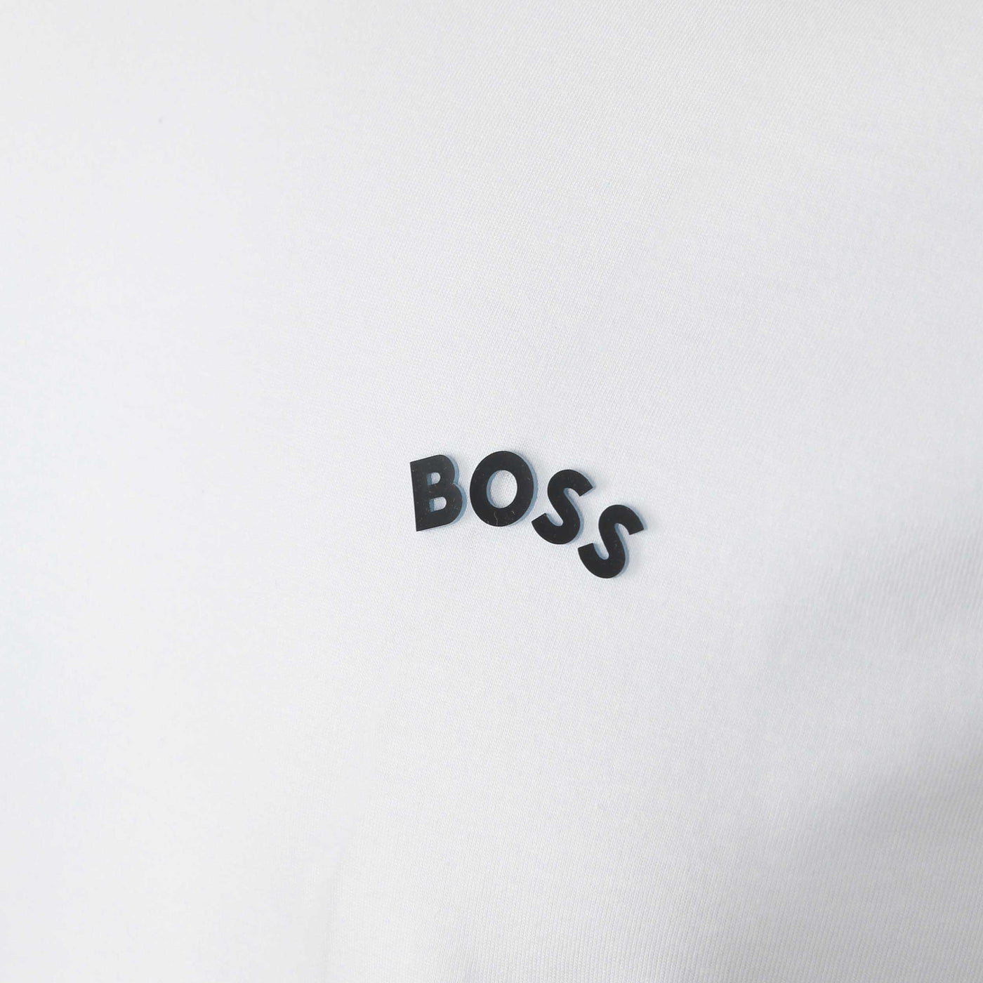 BOSS Tee Curved T-Shirt in White Logo