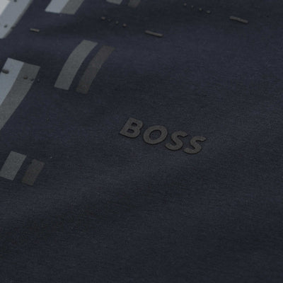 BOSS Tee GRX Zone T Shirt in Dark Blue Logo