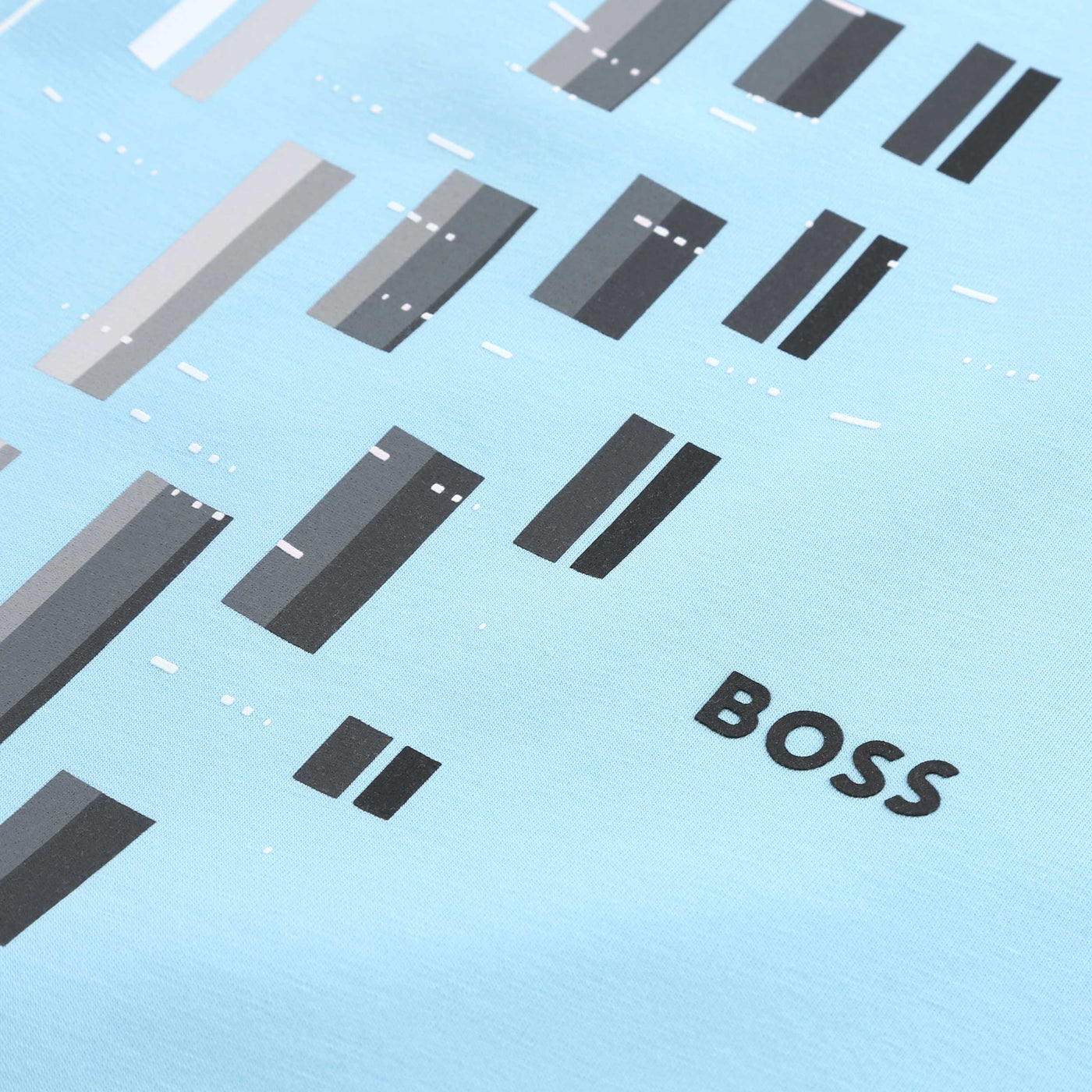 BOSS Tee GRX Zone T Shirt in Sky Blue Logo