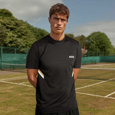 BOSS Tee Tech TOC T Shirt in Black