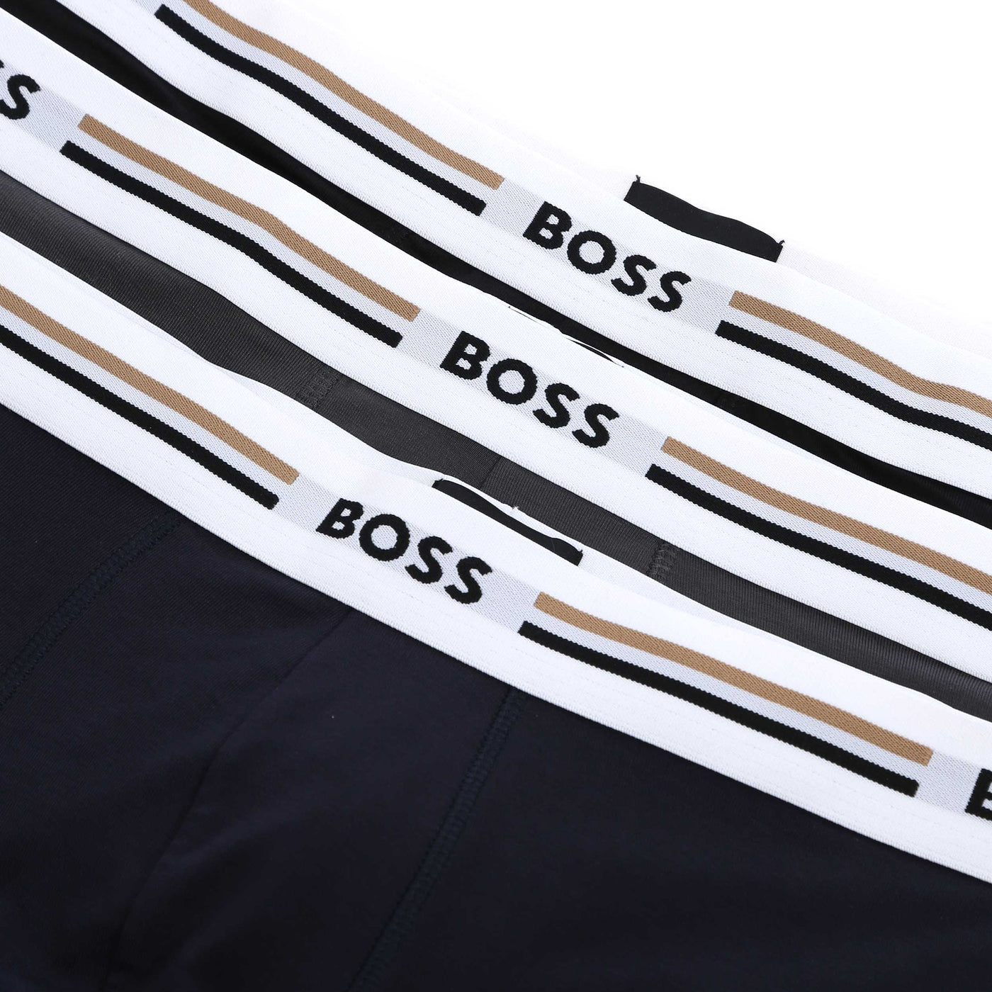 BOSS Trunk 3P Revive Underwear in Black Grey Navy Logo