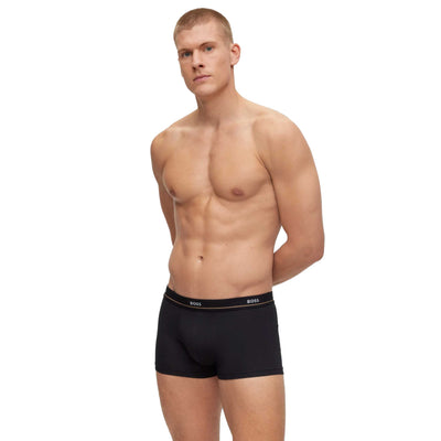 BOSS Trunk 5P Essential Underwear in Black