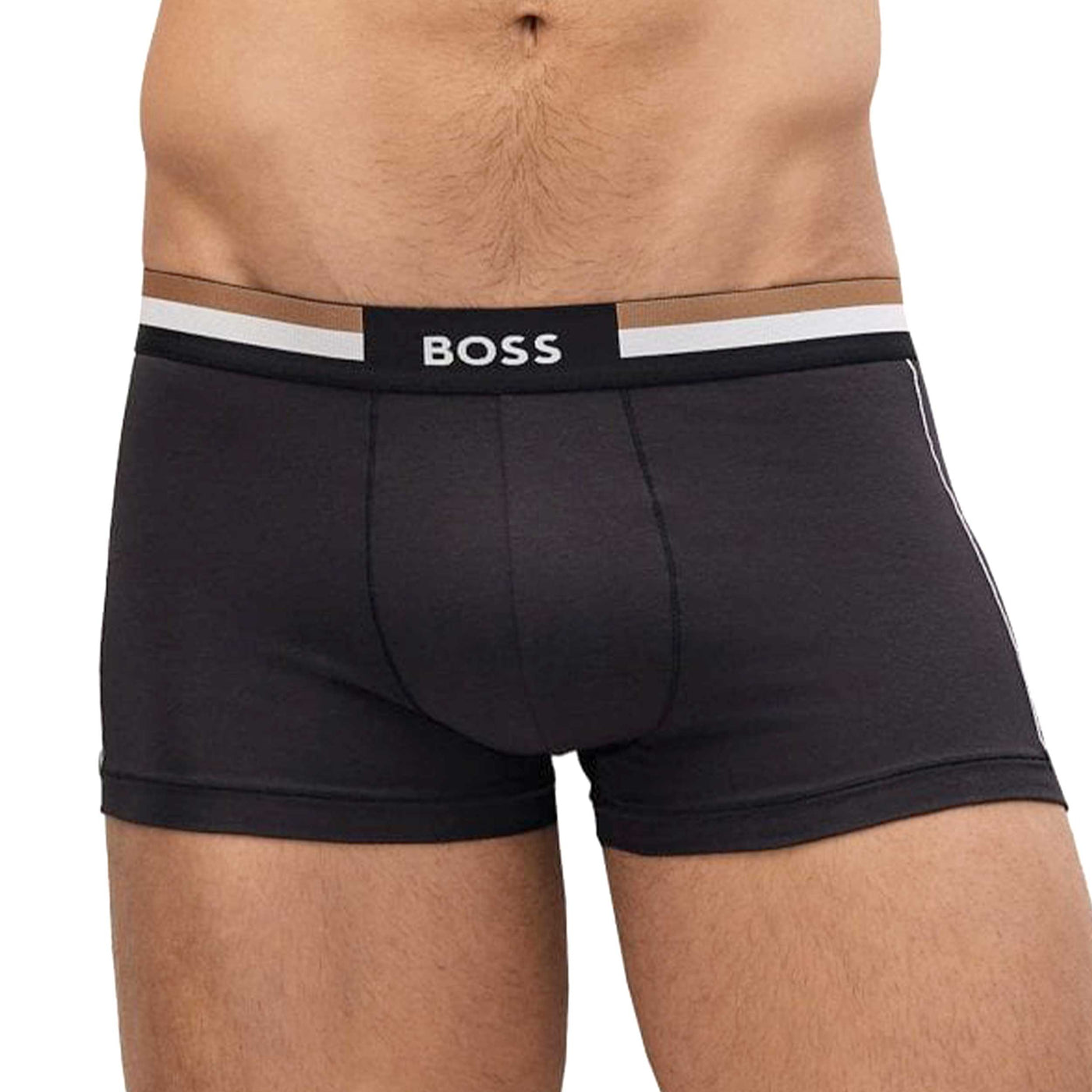 BOSS Trunk Vitality Underwear in Black Model Front