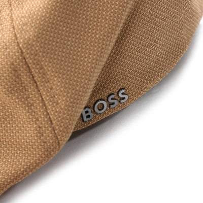BOSS Trystan TW Flat Cap in Medium Beige Logo