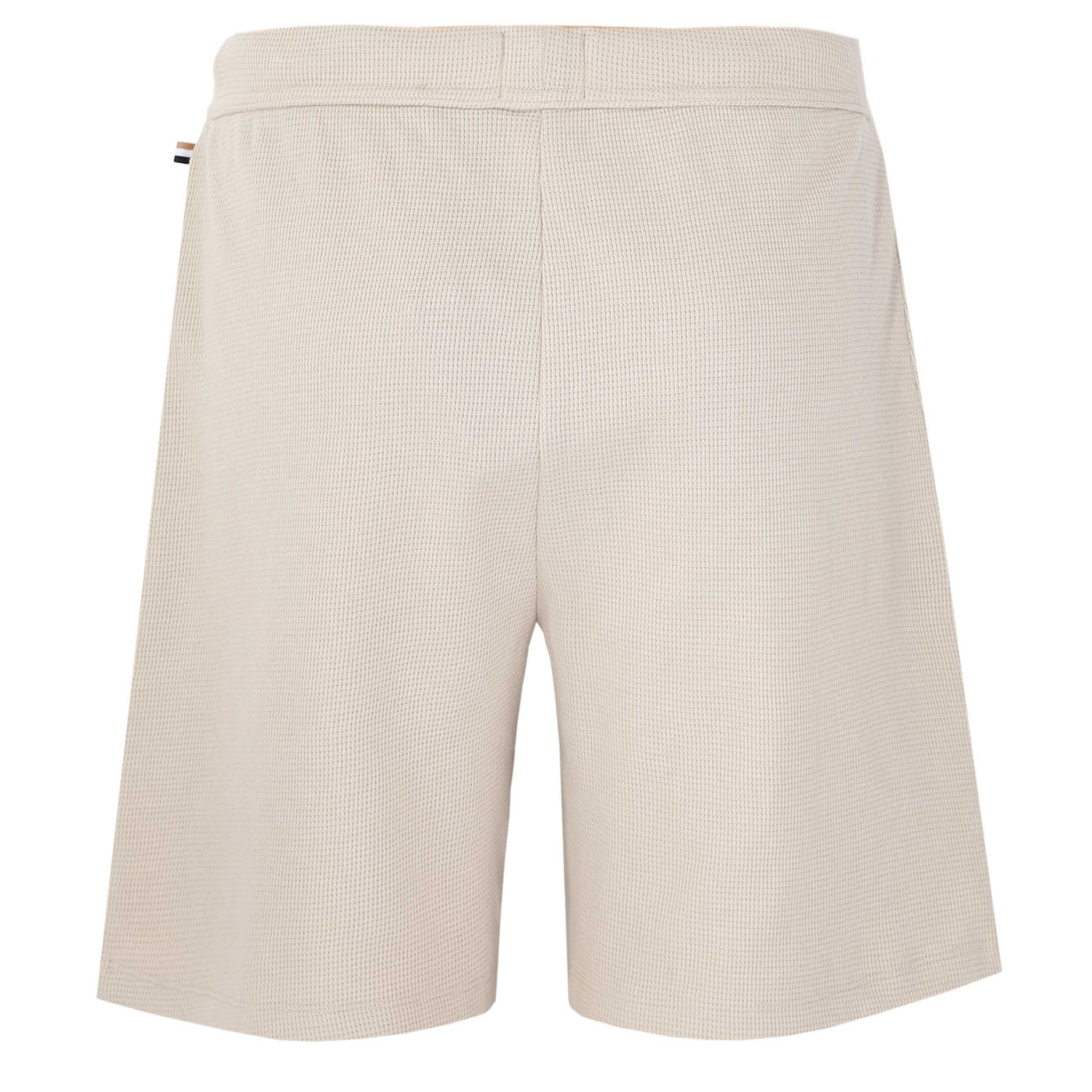 BOSS Waffle Shorts in Light Beige Back