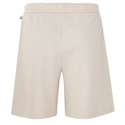 BOSS Waffle Shorts in Light Beige Back