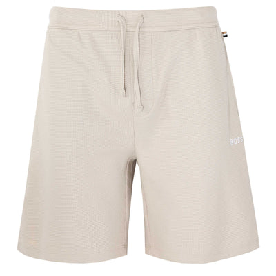 BOSS Waffle Shorts in Light Beige