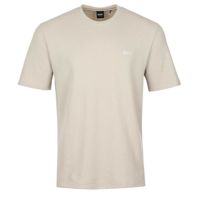BOSS Waffle T-Shirt in Light Beige