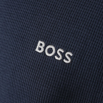 BOSS Waffle T-Shirt in Navy