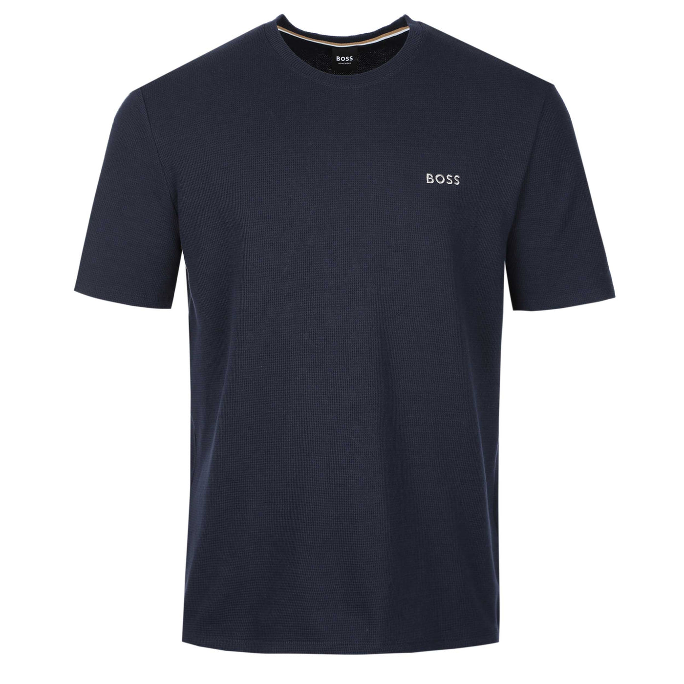 BOSS Waffle T-Shirt in Navy