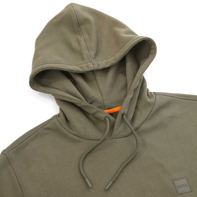 BOSS Wetalk Hoodie Sweat Top in Khaki Hood
