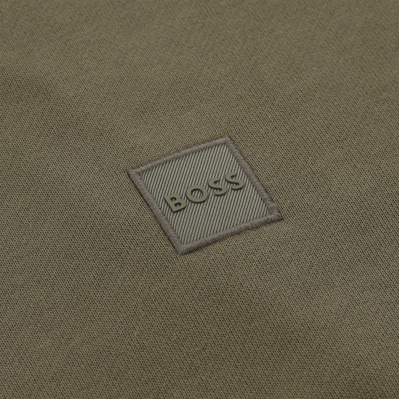 BOSS Wetalk Hoodie Sweat Top in Khaki Logo