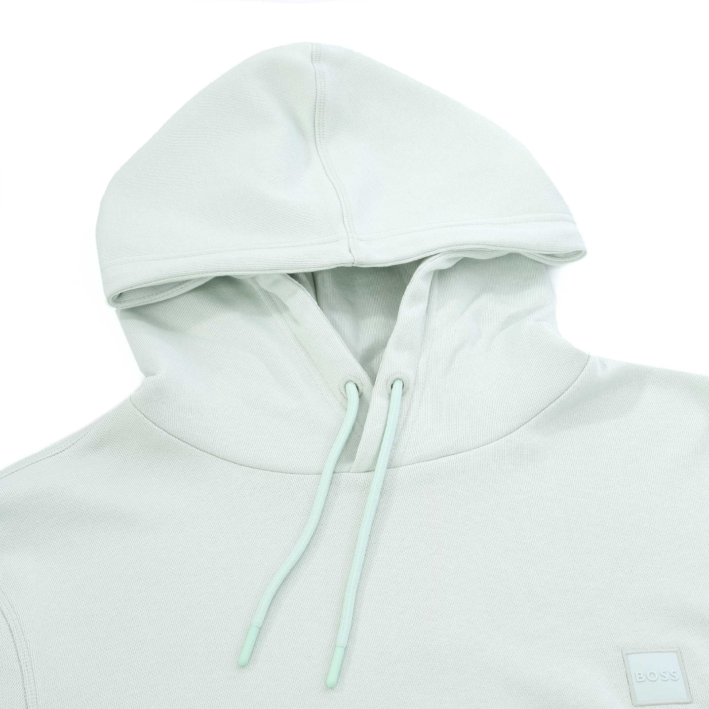 BOSS Wetalk Hoodie Sweat Top in Mint Detail
