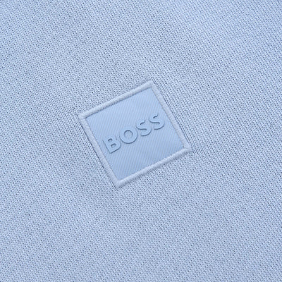 BOSS Wetalk Hoodie Sweat Top in Sky Blue Logo