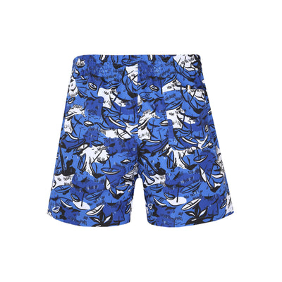BOSS Willow Swim Short in Medium Blue Back