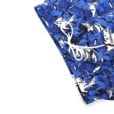 BOSS Willow Swim Short in Medium Blue Waist