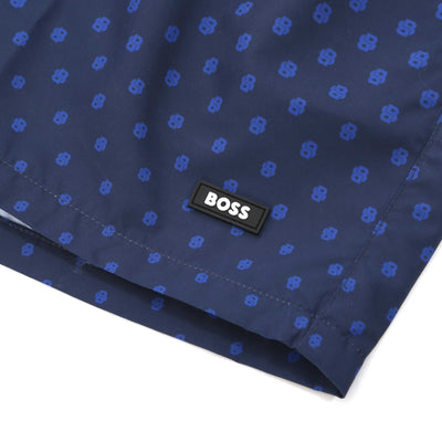BOSS Willow Swim Short in Navy Logo