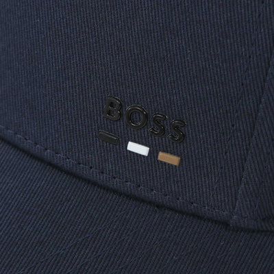 BOSS Zed BOSS Stripe Cap in Dark Blue Logo