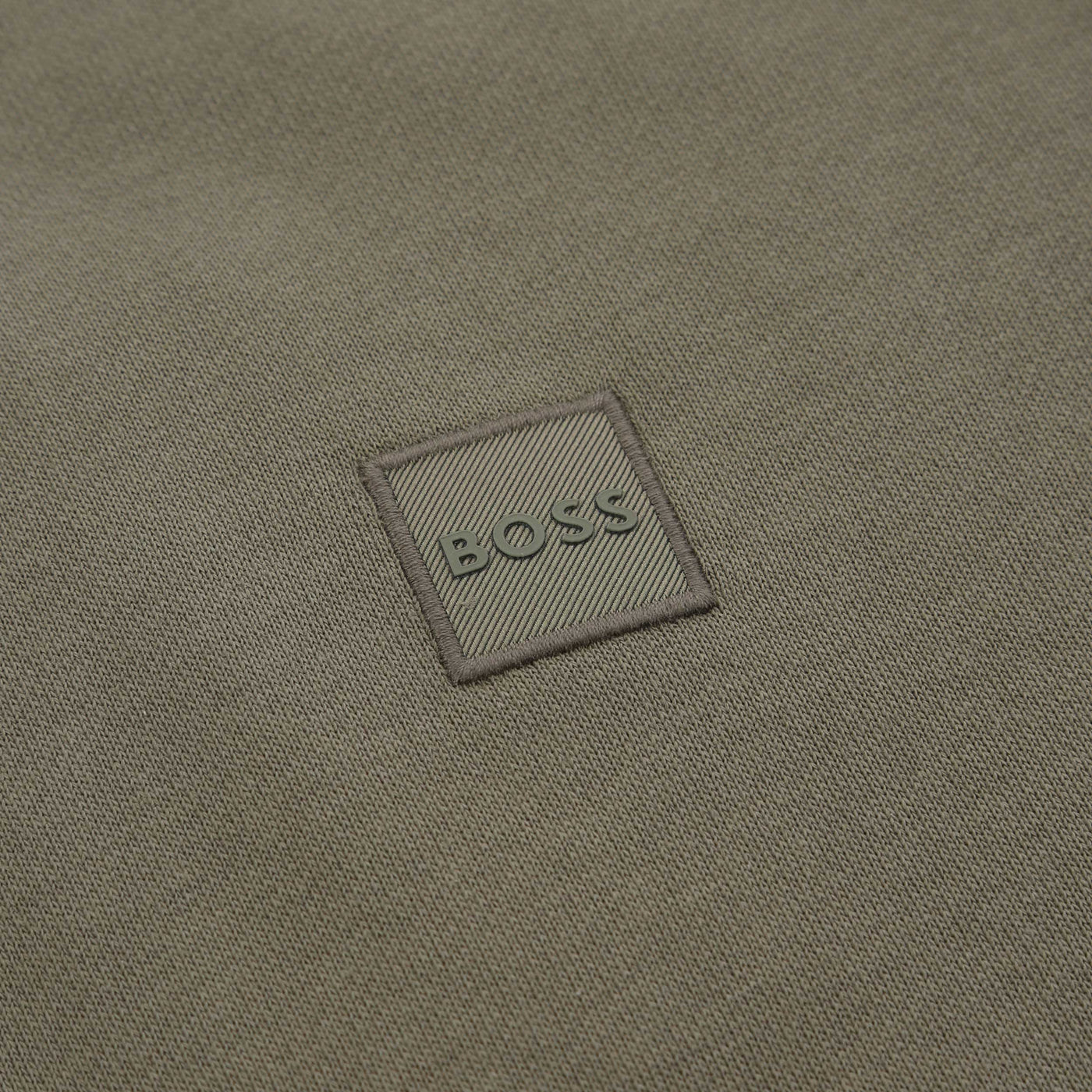 BOSS Zetrust Sweat Top in Khaki Logo