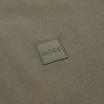 BOSS Zetrust Sweat Top in Khaki Logo
