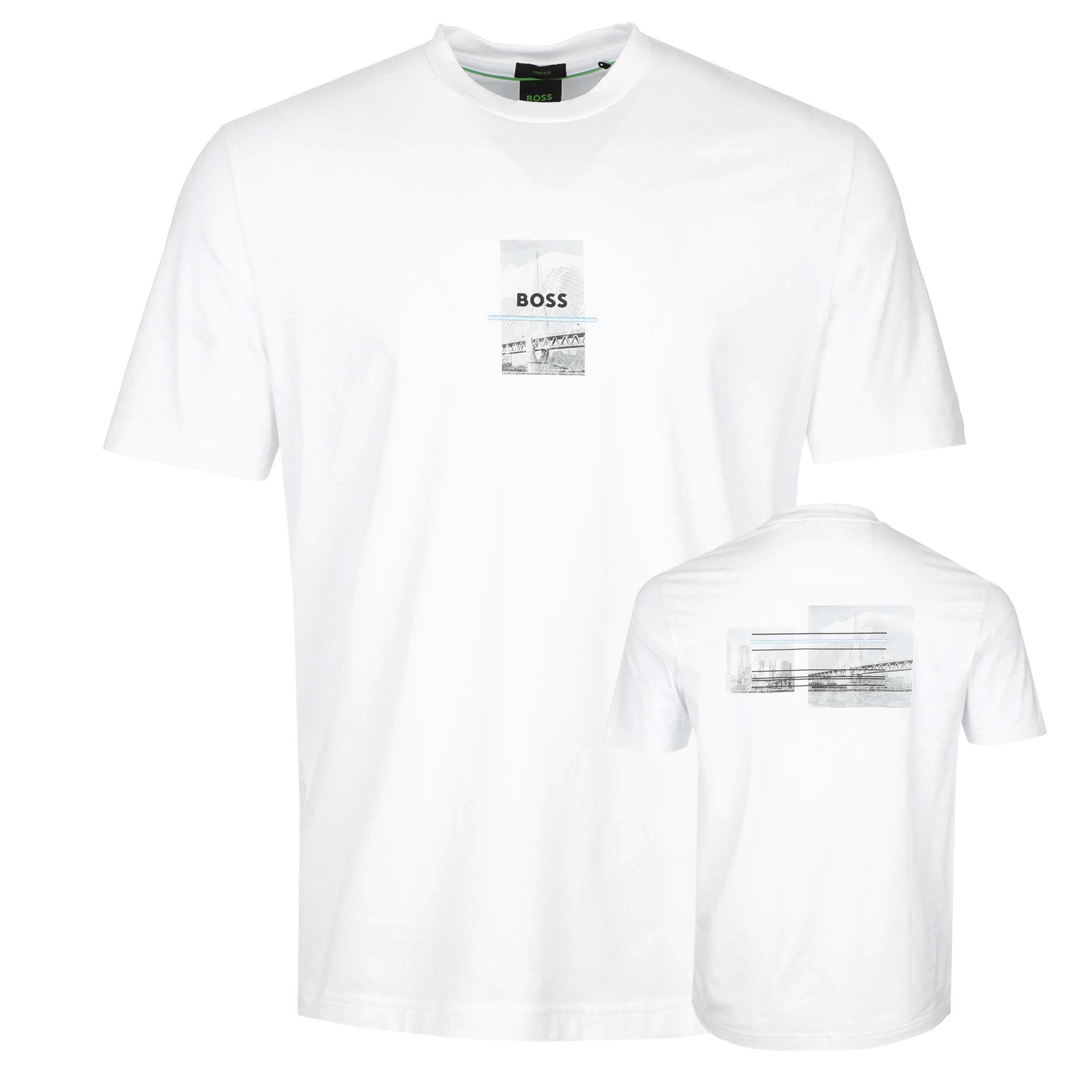 BOSS Tee Photoprint T Shirt in White