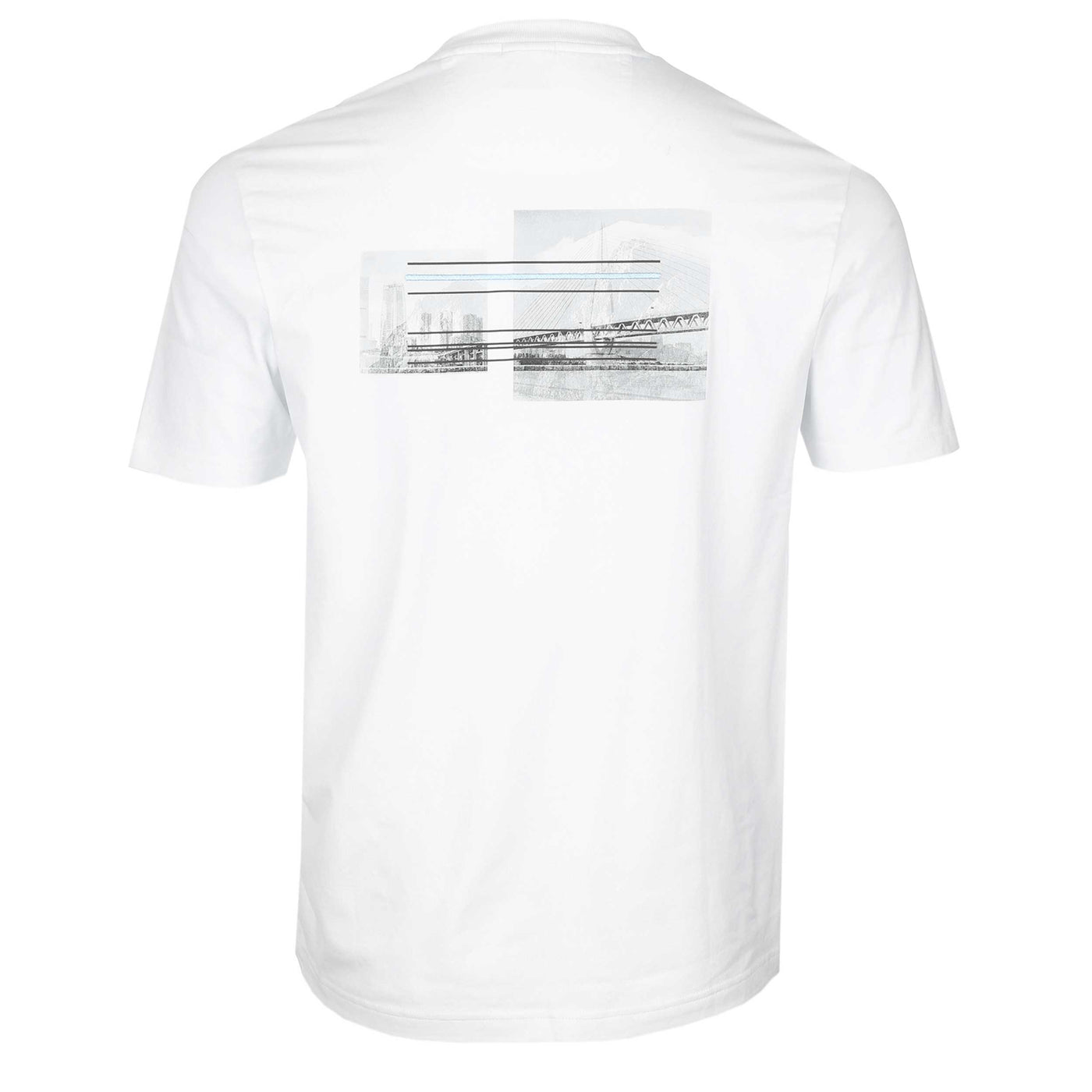 BOSS Tee Photoprint T Shirt in White Back