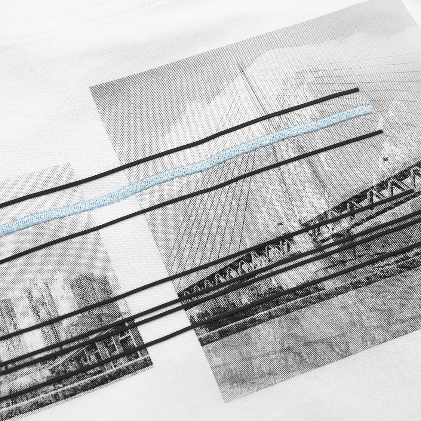 BOSS Tee Photoprint T Shirt in White Print