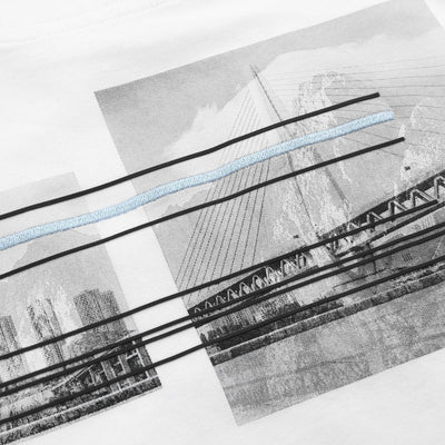 BOSS Tee Photoprint T Shirt in White Print