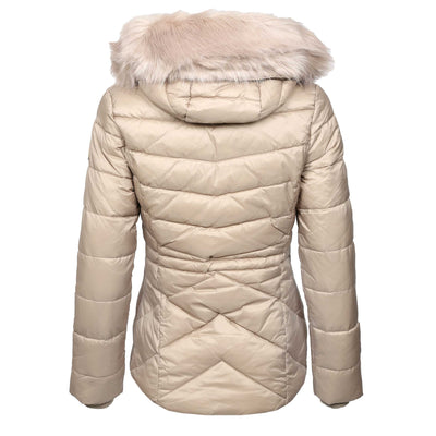 Barbour Island Ladies Quilted Jacket in Light Trench Back